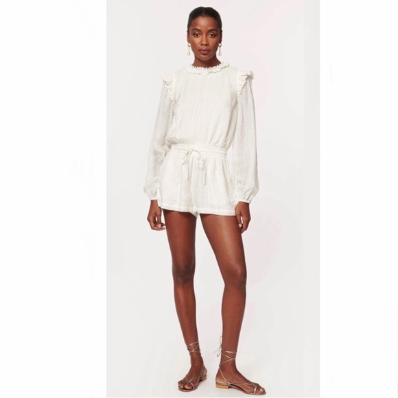 NEW CAMI NYC WHITE STRIPED ROMPER - Picture 12 of 12